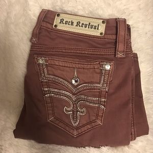 Like New Rock Revival Skinny Jean - Pink